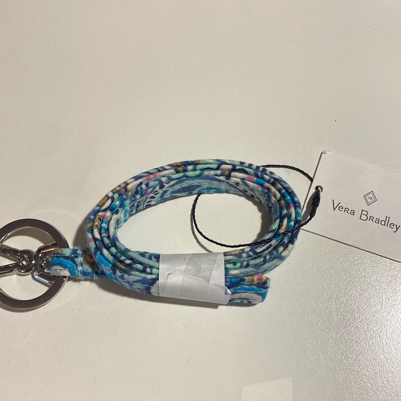 Vera Bradley skinny cotton lanyard daisy dot paisley - Picture 2 of 5